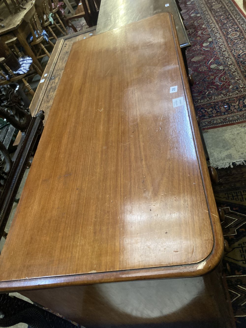 A large Victorian mahogany five drawer chest of drawers, width 120cm depth 50cm height 119cm